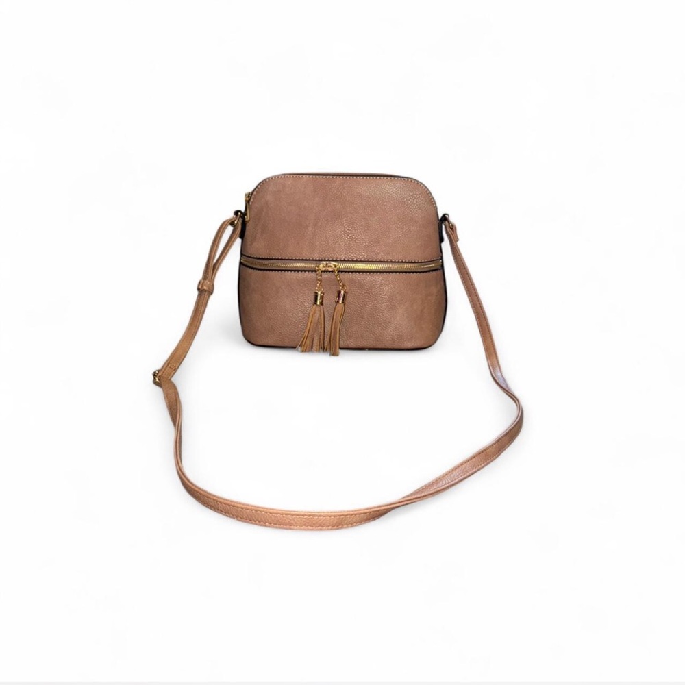 Chic Tan Crossbody Bag with matching wallet